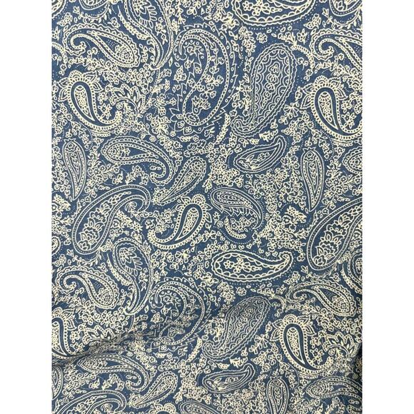 Cremieux Classics Men's Shirt L Blue Paisley Long Sleeve Button Down Cotton - Picture 7 of 10